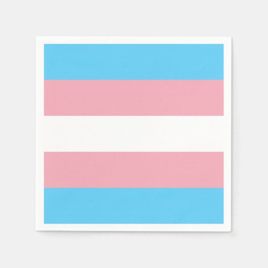 Serviette En Papier Indicateur de fierté transgenre (Devant)