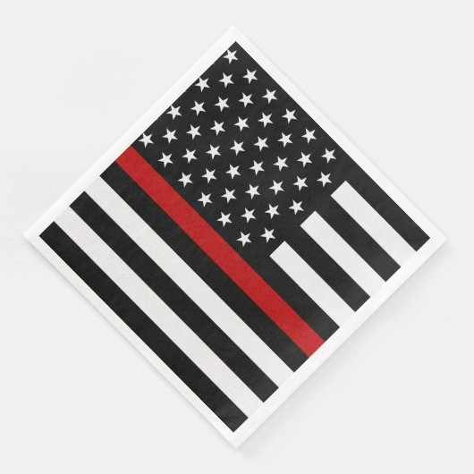 Serviette En Papier Indicateur de ligne rouge mince (Coin)