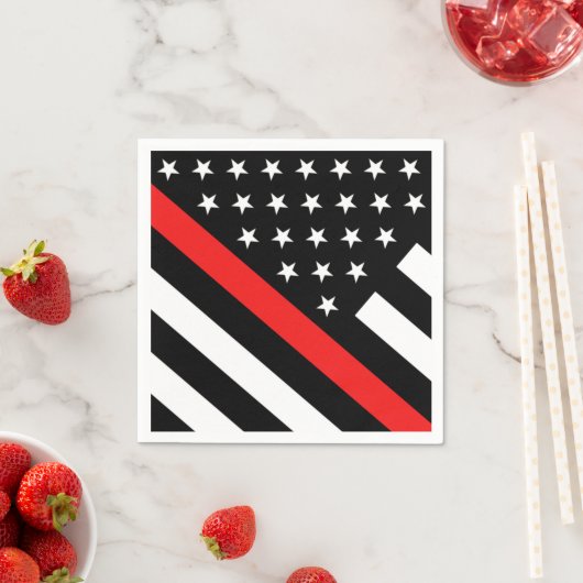 Serviette En Papier Indicateur Mince Ligne Rouge (En situation)