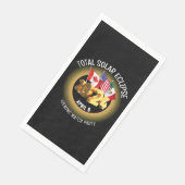 Serviette En Papier Indicateurs d'ECLIPSE SOLAIRE 2024 personnalisés (Coin)