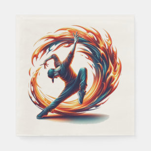 Serviette En Papier Inferno Spin - Stimuler l'esprit de Breakdance