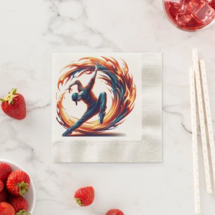 Serviette En Papier Inferno Spin - Stimuler l'esprit de Breakdance