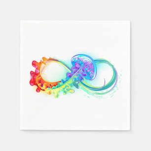 Serviette En Papier Infini avec méduse arc-en-ciel