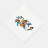Serviette En Papier Infinité de papillons monarques (Coin)