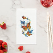 Serviette En Papier Infinité de papillons monarques (En situation)