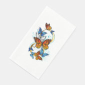 Serviette En Papier Infinité de papillons monarques (Coin)