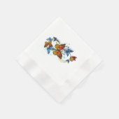 Serviette En Papier Infinité de papillons monarques (Coin)