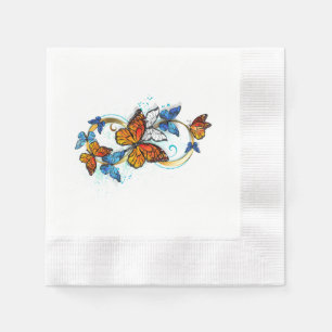 Serviette En Papier Infinité de papillons monarques