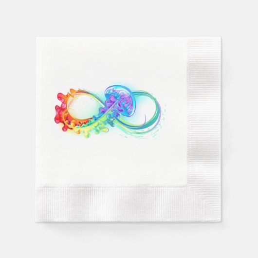 Serviette En Papier Infinity avec Rainbow Jellyfish (Devant)