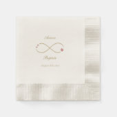 Serviette En Papier Infinity Love Double Bonheur Mariage chinois (Devant)