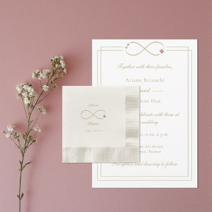 Serviette En Papier Infinity Love Double Bonheur Mariage chinois