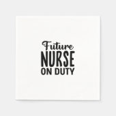 Serviette En Papier Infirmière Cadeau Infirmière en service (Devant)