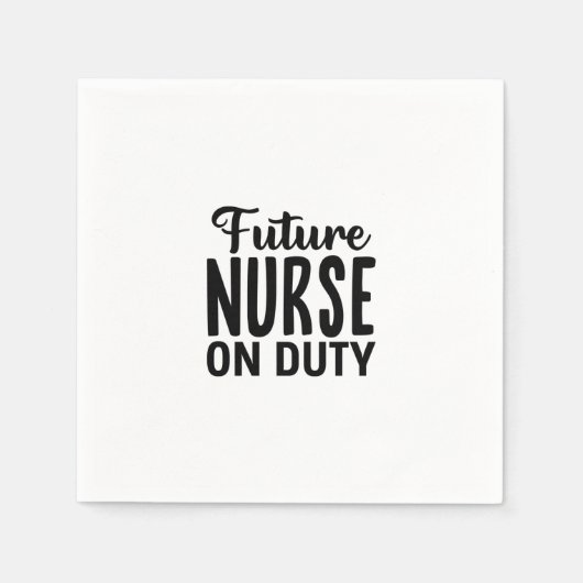 Serviette En Papier Infirmière Cadeau Infirmière en service (Devant)