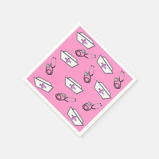 Serviette En Papier Infirmière Casquettes de serviettes et stéthoscope (Coin)