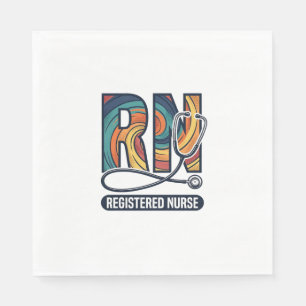 Serviette En Papier Infirmière diplômée IR vintage vecteur de concepti