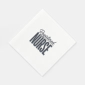 Serviette En Papier Infirmière diplômée Script Typographie Vector Desi (Coin)