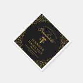 Serviette En Papier Infirmière Docteur Graduation Élégante Or Noir (Coin)