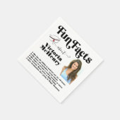 Serviette En Papier Infirmière Fun Facts Graduation Photo (Coin)