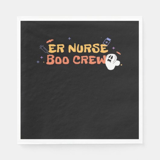 Serviette En Papier infirmière infirmière Boo Crew Urgence infirmière (Devant)