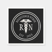 Serviette En Papier Infirmière inscrite RN Caduceus Graduation Party (Devant)