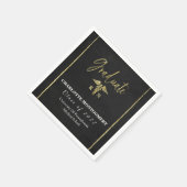 Serviette En Papier Infirmière Médicale Caduceus Graduation (Coin)