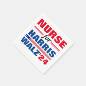 Serviette En Papier Infirmière pour Harris Walz Red Blue (Coin)