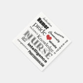 Serviette En Papier Infirmière Pride-Attributes+Coeur Rouge (Coin)