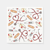 Serviette En Papier Infirmière thème serviettes blanc (Devant)