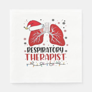 Serviette En Papier Infirmière thérapeute respiratoire Noël, Poumon Ch