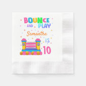 Serviette En Papier Inflatable Bounce House Jump Anniversaire Fille de (Devant)