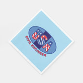 Serviette En Papier Ingénieur civil patriotique (Coin)