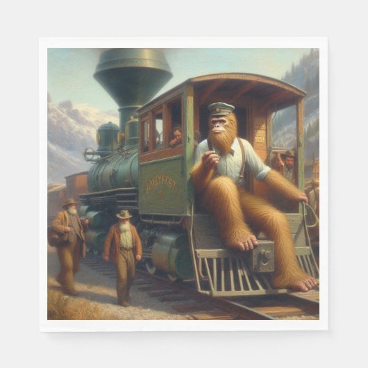 Serviette En Papier Ingénieur de train Bigfoot (Devant)
