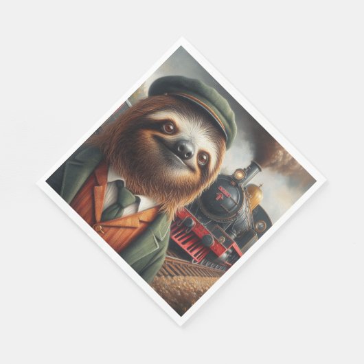 Serviette En Papier Ingénieur de train Sloth (Coin)