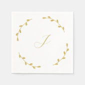 Serviette En Papier Initial Wedding Reception Napkins (Devant)
