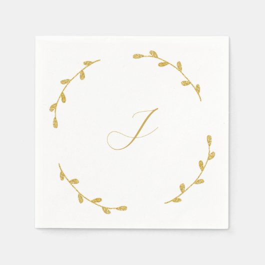 Serviette En Papier Initial Wedding Reception Napkins (Devant)