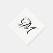 Serviette En Papier Initiale de monogramme moderne (Coin)