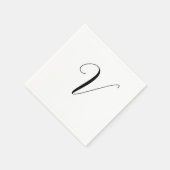 Serviette En Papier Initiale de monogramme personnalisé script (Coin)