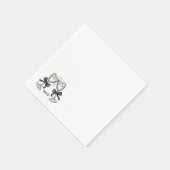 Serviette En Papier Initiales à la corneille de champagne (Coin)
