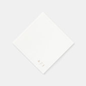 Serviette En Papier Initiales de coin moderne "à" coin Mariage (Coin)