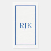 Initiales de monogramme Nom personnalisé Bleu Tend