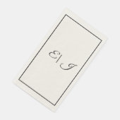 Serviette En Papier Initiales de monogramme rétro écriture classique m (Coin)