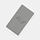 Serviette En Papier Initiales de monogramme Retro Script Élégant Maria (Coin)