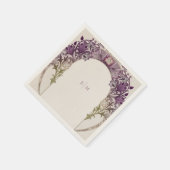 Serviette En Papier Initiales du monogramme mauve Art Nouveau Tableau  (Coin)