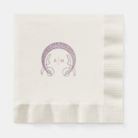 Initiales du monogramme mauve Art Nouveau Tableau