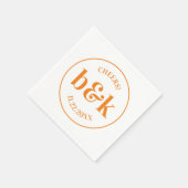Serviette En Papier Initiales minimaux Monogrammes modernes Mariage or (Coin)