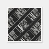 Serviette En Papier Initiales modernes avec nom Monogram Motif (Devant)