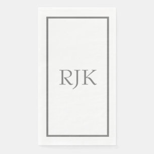 Serviette En Papier Initiales Monogramme Personnalisées Nom Événement