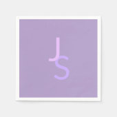 Serviette En Papier Initiales monogrammes à chevauchement moderne | Po (Devant)