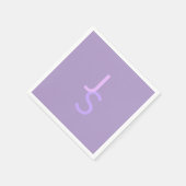 Serviette En Papier Initiales monogrammes à chevauchement moderne | Po (Coin)