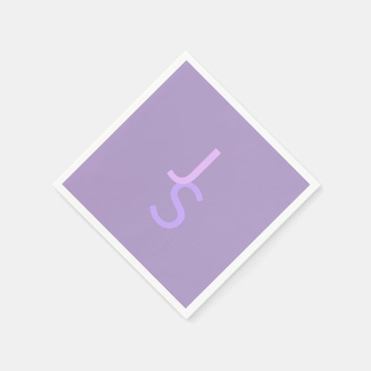 Serviette En Papier Initiales monogrammes à chevauchement moderne | Po (Coin)